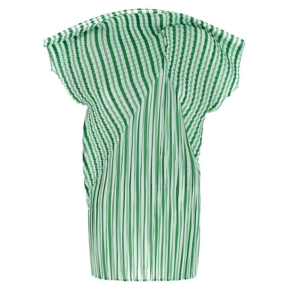 Issey Miyake Bicolor Polyester Pattern Women's Shirt